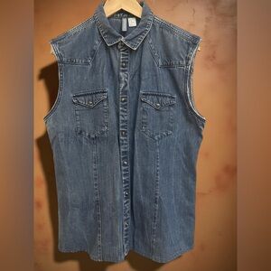 H&M Blue Denim Top